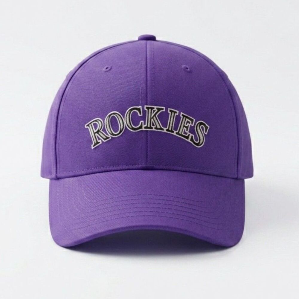 Colorado Rockies Hat Mens Purple Baseball Cap Genuine Merchandise Adjustable